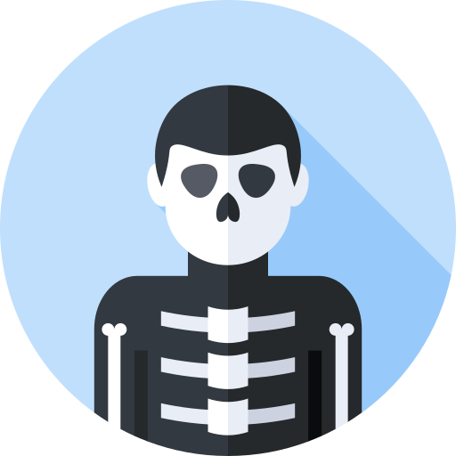 Skeleton Flat Circular Flat icon