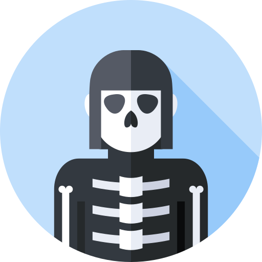 Skeleton Flat Circular Flat icon