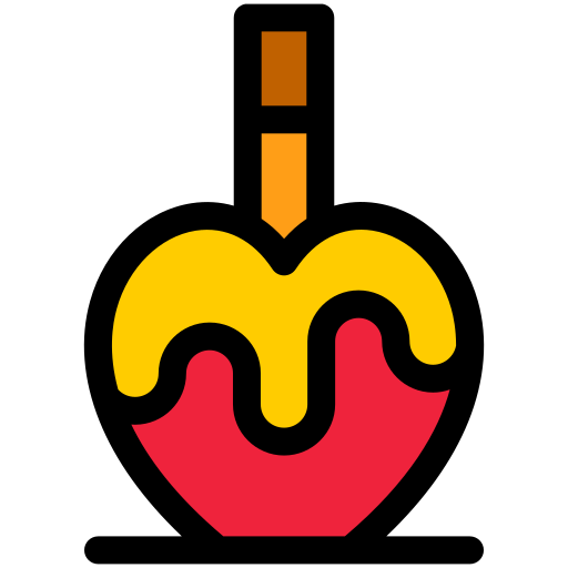 manzana caramelizada Generic Outline Color icono