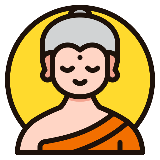 boeddha Generic Outline Color icoon