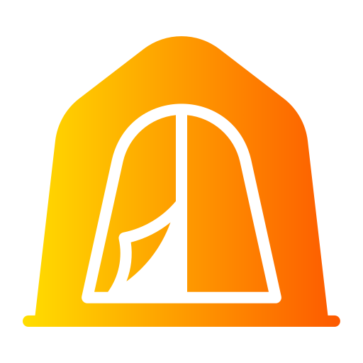 namiot kempingowy Generic Flat Gradient ikona
