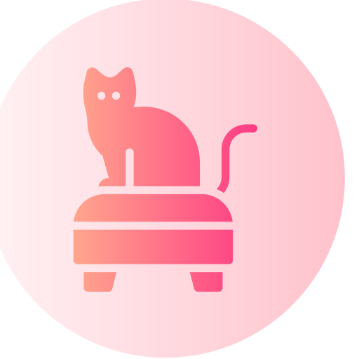 siedzący kot Generic Flat Gradient ikona