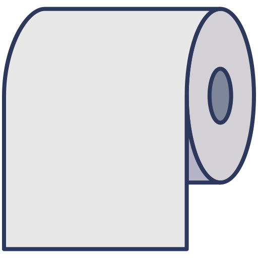 toiletpapier Generic Outline Color icoon