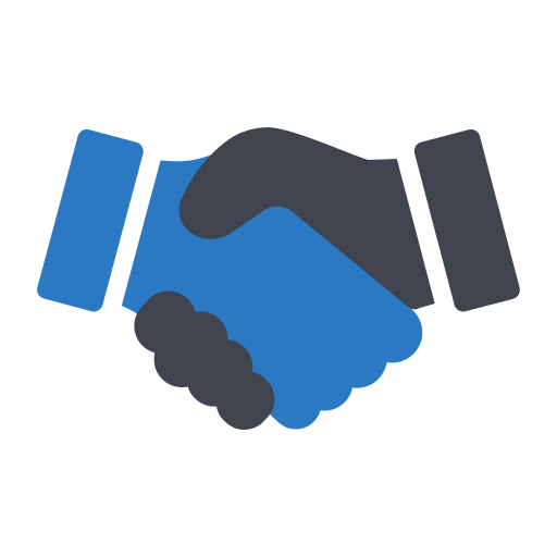 Handshake Generic Blue icon