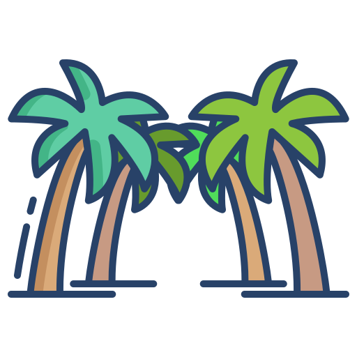 palmier d'arec Generic color outline Icône