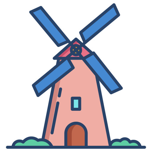 Ветряная мельница Generic color outline иконка