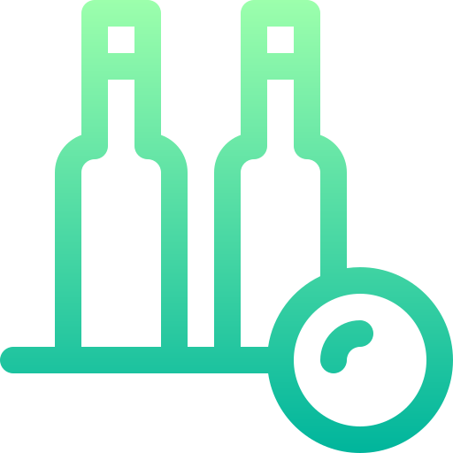 palla di bottiglie Basic Gradient Lineal color icona