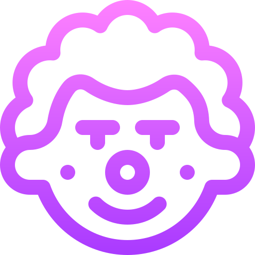 Clown Basic Gradient Lineal color icon