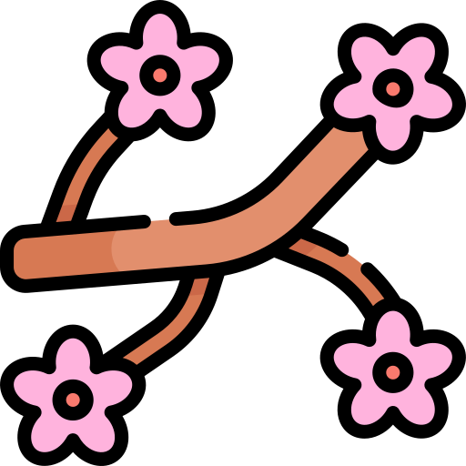 Sakura Kawaii Lineal color icon