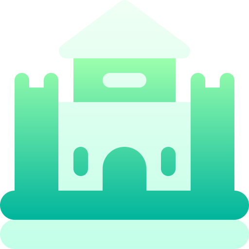 castillo inflable Basic Gradient Gradient icono
