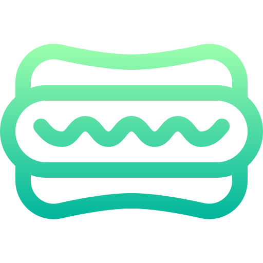 hotdog Basic Gradient Lineal color icoon