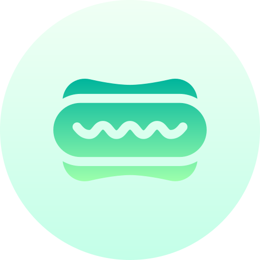 Hot dog Basic Gradient Circular icon