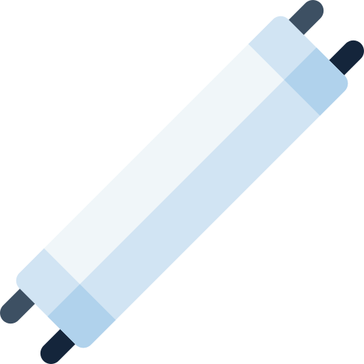 luz fluorescente Basic Rounded Flat icono