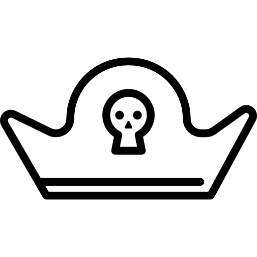 sombrero pirata  icono