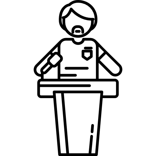 hombre dando un discurso Others Ultrathin icono