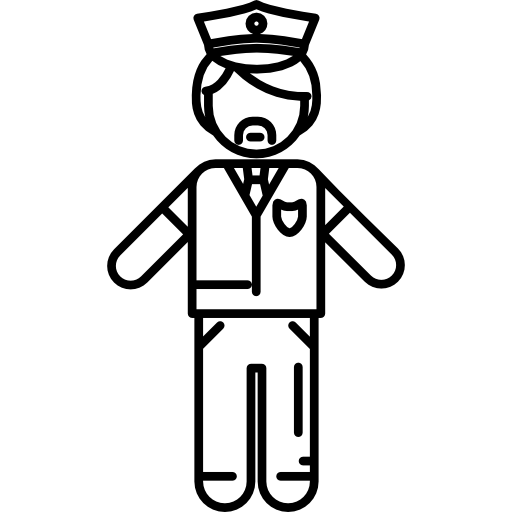 Policeman Working Others Ultrathin icon