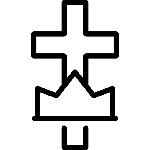 krzyż i korona  ikona