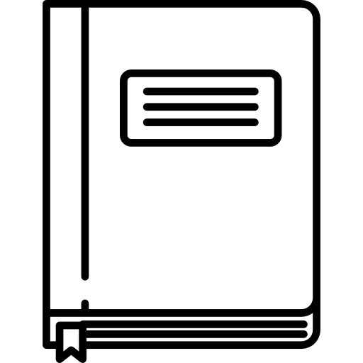 notitieboekje met bladwijzer  icoon