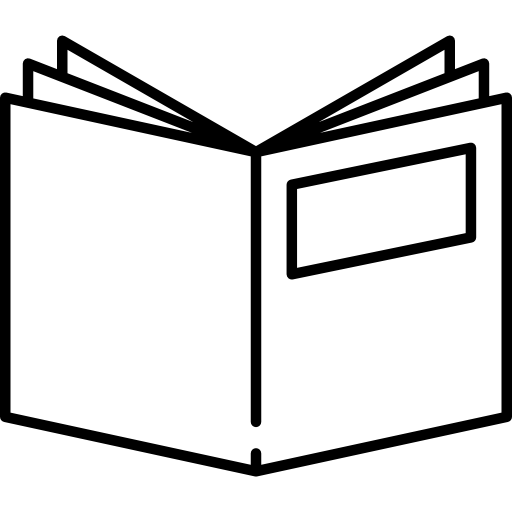 livro aberto vertical  Ícone