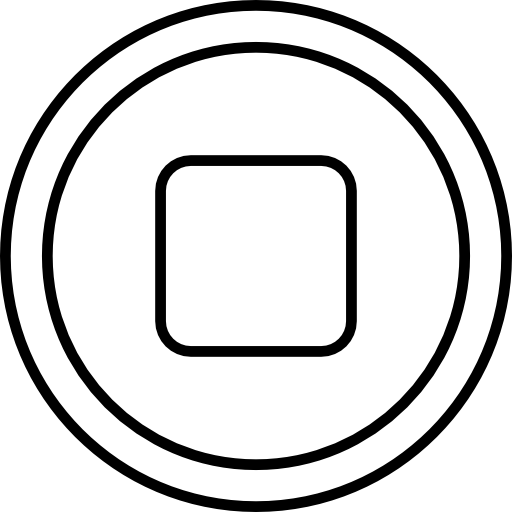 botón de parada redondo  icono