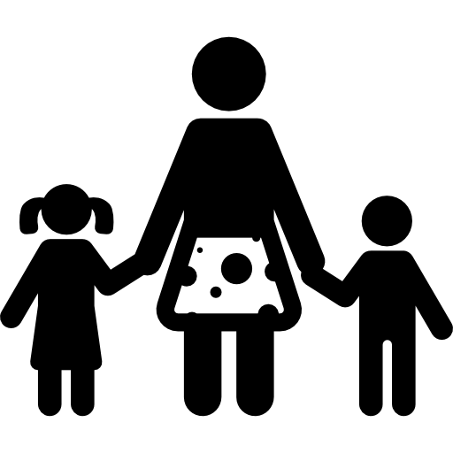 donna con bambini  icona