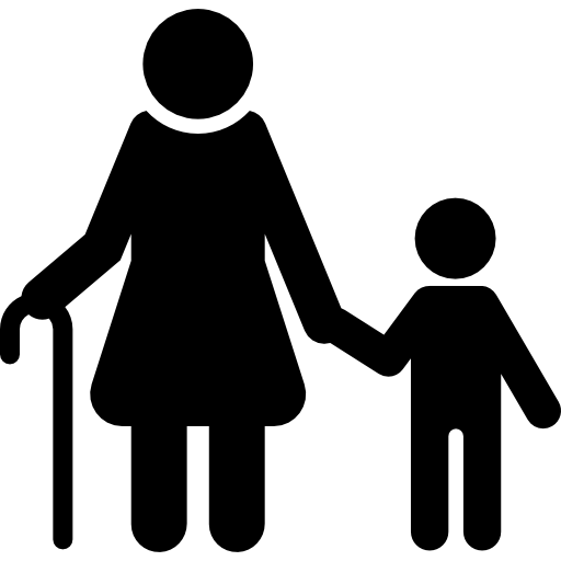 Бабушка и внук  иконка