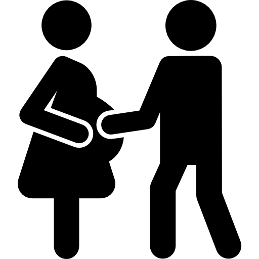 pareja embarazada  icono