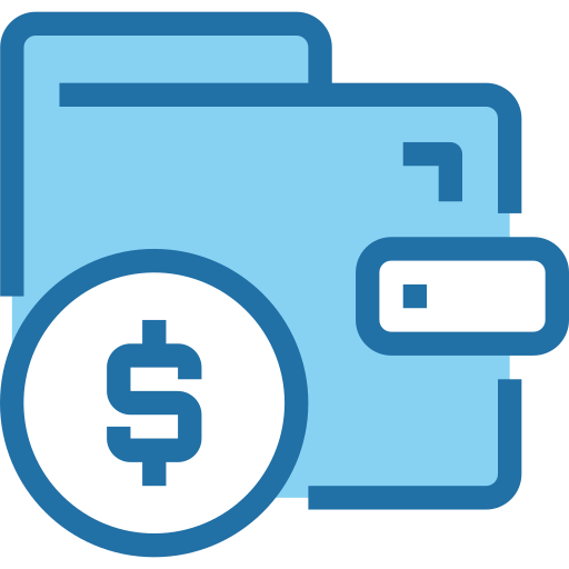 Wallet Accurate Blue icon