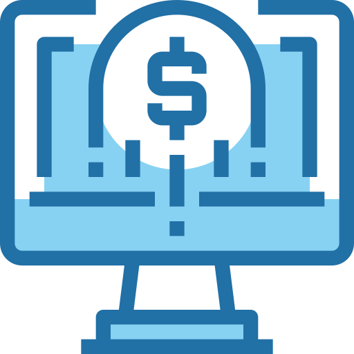 Online payment Accurate Blue icon
