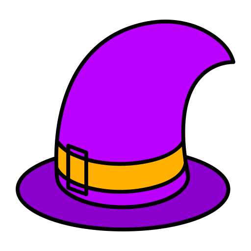 chapeau de sorcière Generic Thin Outline Color Icône