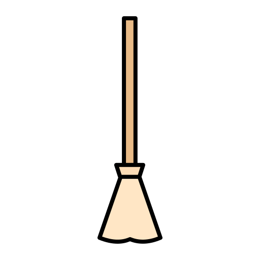 Broom Generic Thin Outline Color icon