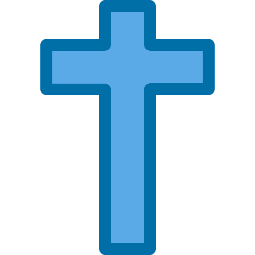 cruz cristiana Generic Blue icono