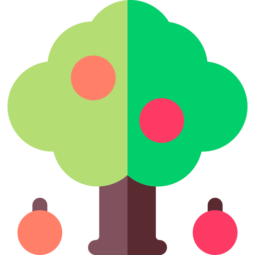 albero da frutta Basic Rounded Flat icona
