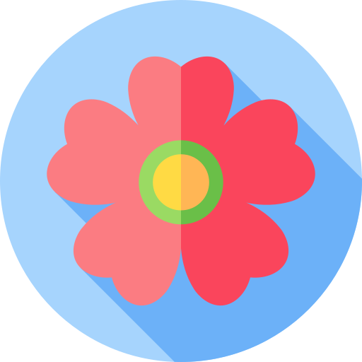 fleur Flat Circular Flat Icône