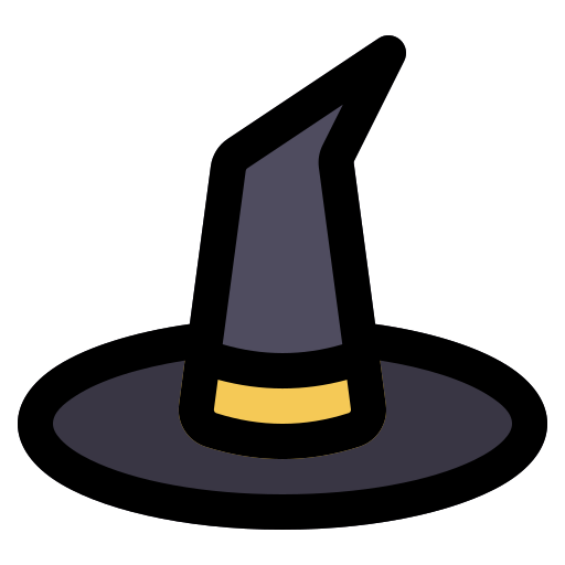 마녀 모자 Generic Outline Color icon