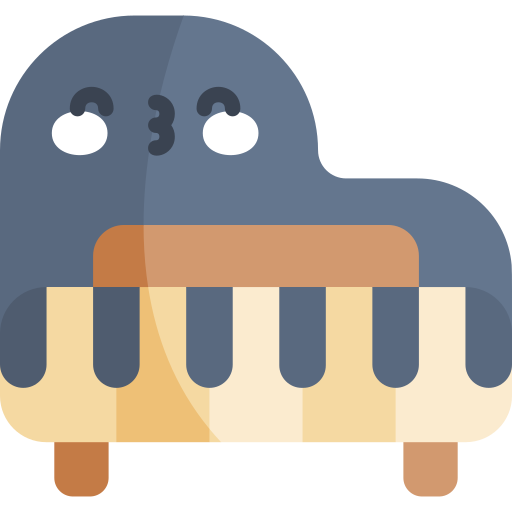 Piano Kawaii Flat icon