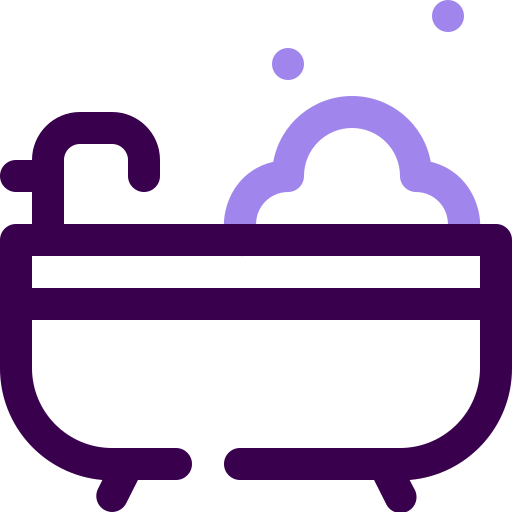 vasca da bagno Generic Outline Color icona