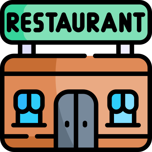 Restaurant Building Kawaii Lineal color icon