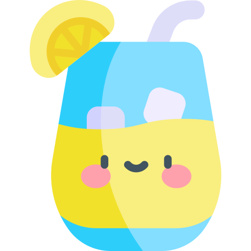 sok limonkowy Kawaii Flat ikona
