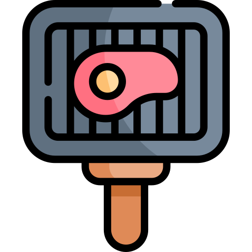 parrilla Kawaii Lineal color icono