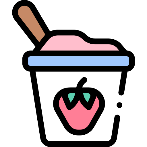 Йогурт Detailed Rounded Lineal color иконка