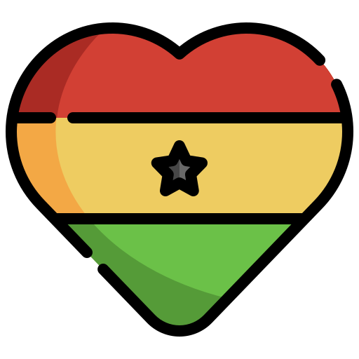 ghana Generic Outline Color icona