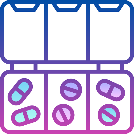 boîte à pilules Detailed bright Gradient Icône