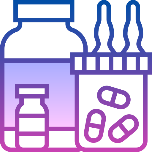 Pill Detailed bright Gradient icon