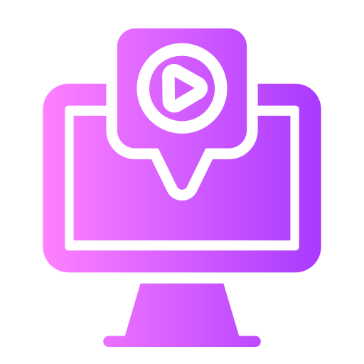 videoadvertentie Generic Flat Gradient icoon