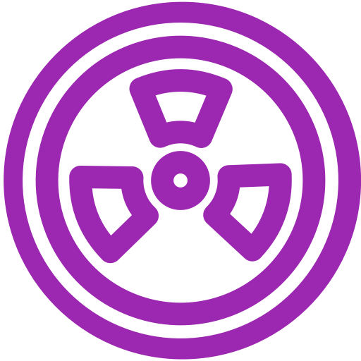 Radiation Generic Simple Colors icon