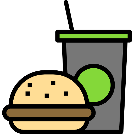 fast food Darius Dan Lineal Color ikona