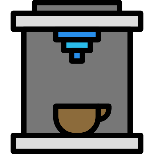 caffè espresso Darius Dan Lineal Color icona