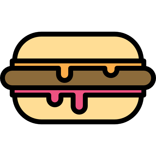 hot dog Darius Dan Lineal Color ikona