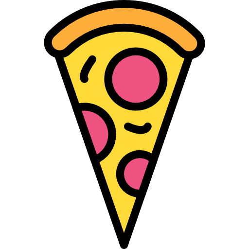 pizza Darius Dan Lineal Color ikona
